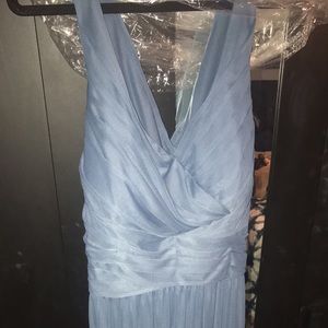 MESH LONG BRIDESMAID DRESS CRISSCROSS BACK
W10974